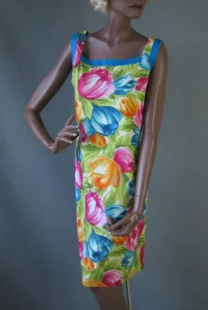 50s Sundress Vintage Curvy Sexy 60s Women's  Summer Dress L/XL VFG