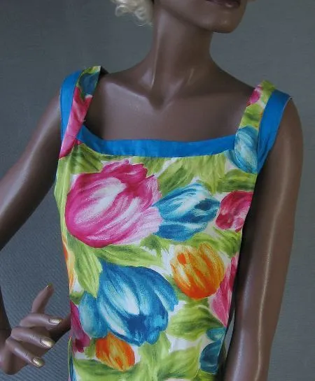 50s Sundress Vintage Curvy Sexy 60s Women's  Summer Dress L/XL VFG