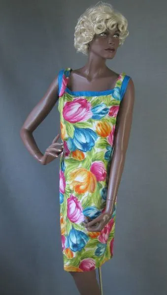 50s Sundress Vintage Curvy Sexy 60s Women's  Summer Dress L/XL VFG
