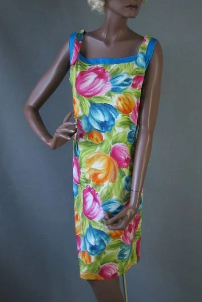 50s Sundress Vintage Curvy Sexy 60s Women's  Summer Dress L/XL VFG