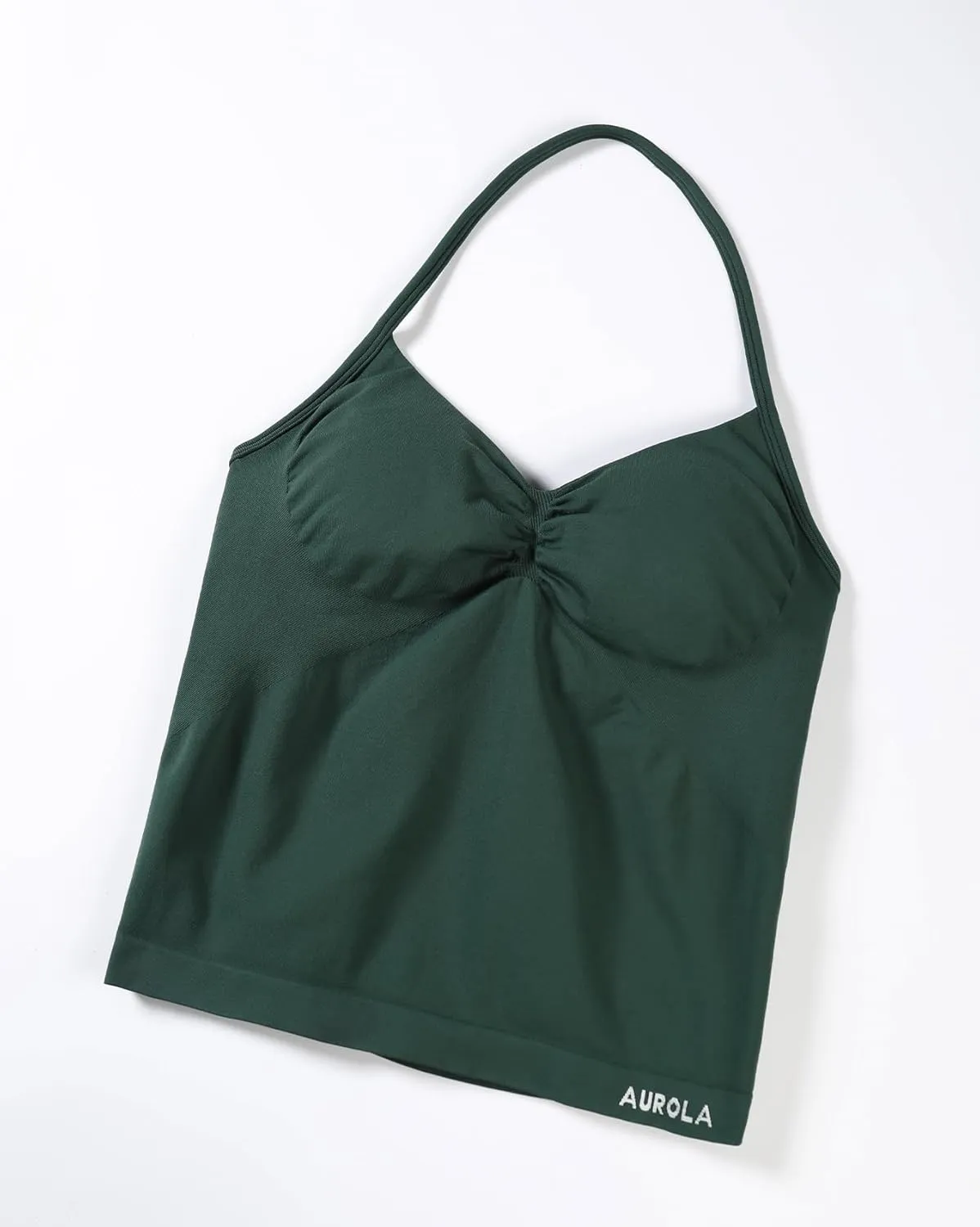 AUROLA Influence Longline Strappy Workout Halter Tops for Women,Removable Cups Padded Bras Impact Gym Yoga Sleeveless Top
