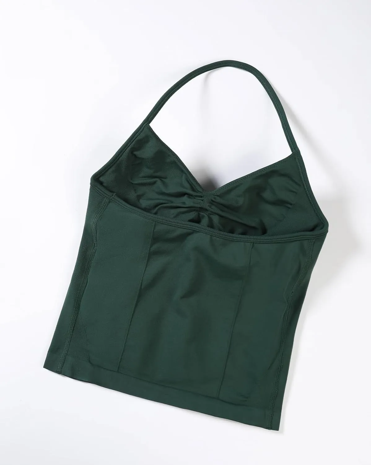 AUROLA Influence Longline Strappy Workout Halter Tops for Women,Removable Cups Padded Bras Impact Gym Yoga Sleeveless Top