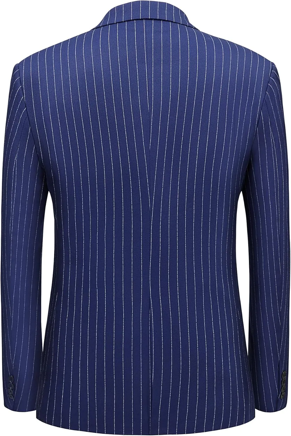 MAGE MALE Mens Pinstripe 3 Piece Suit Slim Fit Elegant Single Breasted Business Wedding Party Blazer Vest& Pants Set