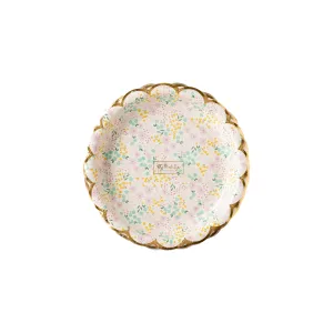 PGB943 - Ditsy Floral Round Scallop 7" Plate