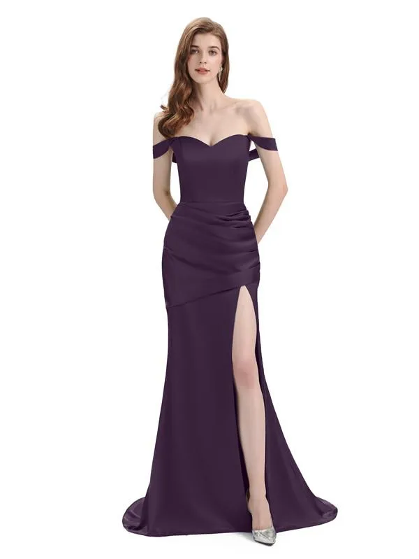 Sexy Sweetheart Off Shoulder Floor-Length Bridesmaid Dresses
