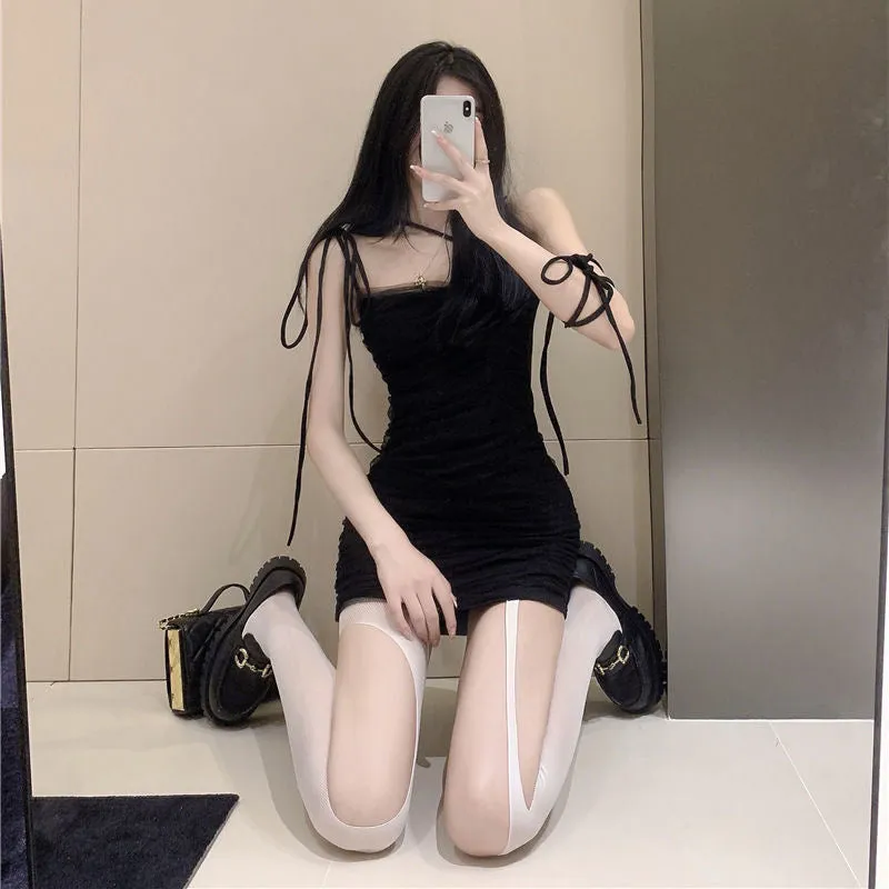 Women Gothic Punk Asymmetrical Ripped Hole Pantyhose Sexy Hollow-Out Suspender Garter Belt Tights See-Through Stockings