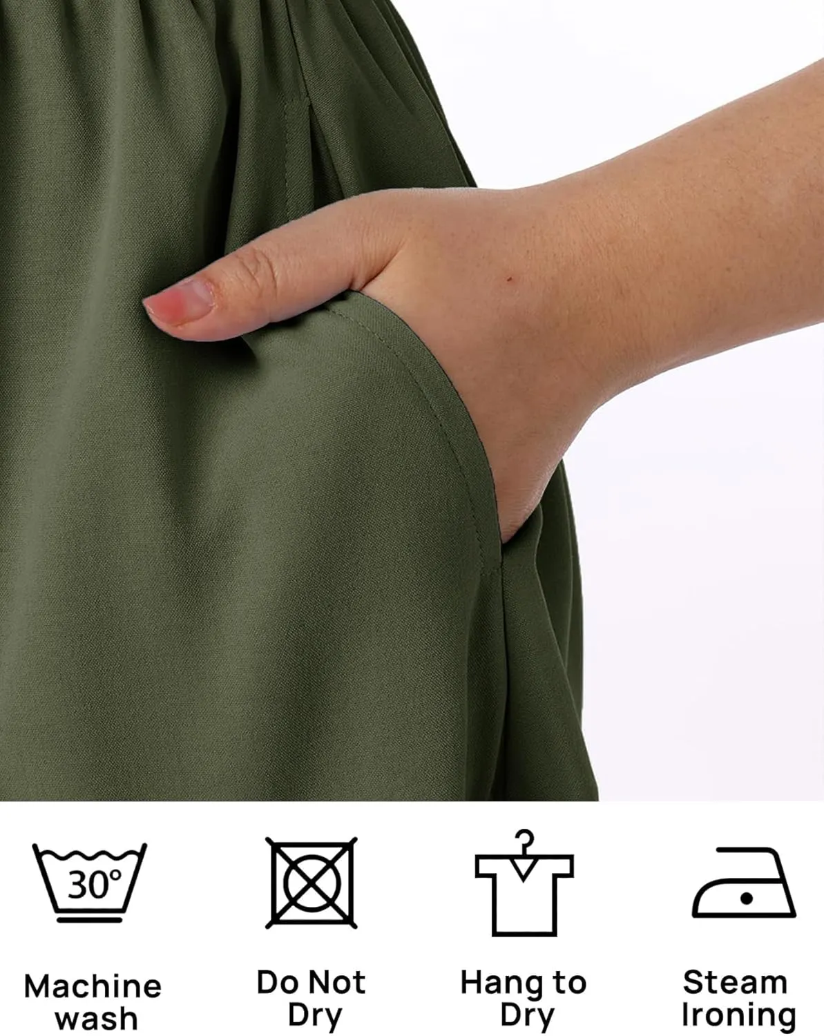 Women's Nursing Dress Flounces Long Sleeve Crew Neck Smocked Bodice Ruched Elastic Waist Tiered Midi with Pockets